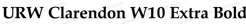 URW Clarendon W10 Extra Bold字体转换